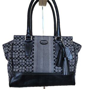 Like New Vintage Coach Legacy Signature Stripe Candance Shoulder Bag Purse